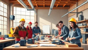 Learn at a Trade School Knoxville TN with students actively engaging in practical training.