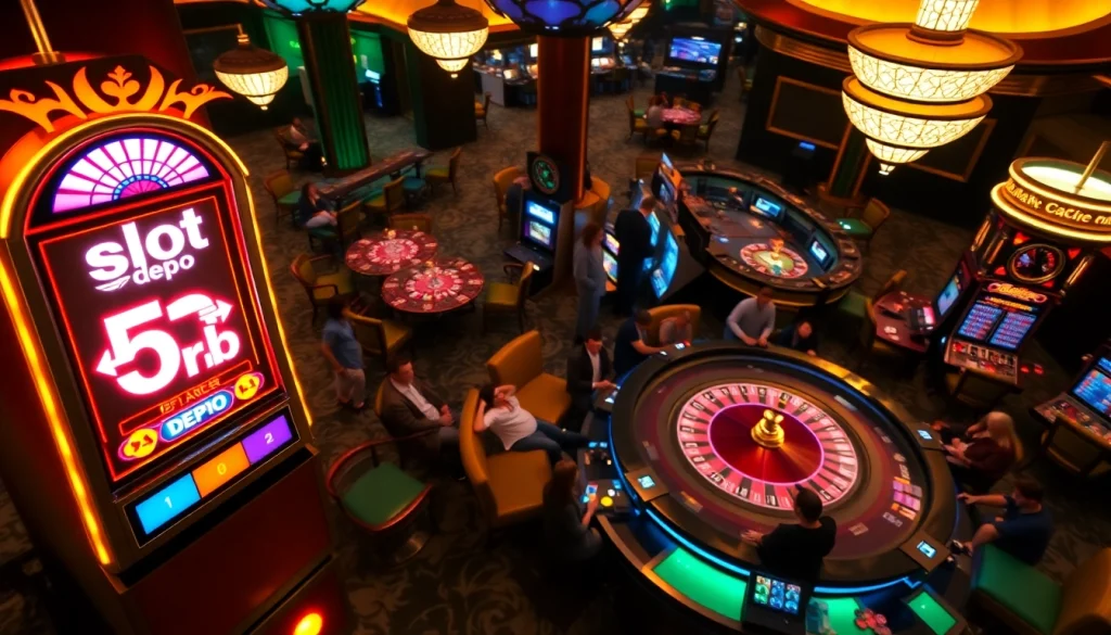 Engaging players at the slot depo 5rb showcasing thrilling casino experiences.