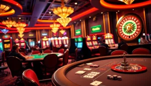 Engaging players at the ww88 poker table in a luxurious casino setting.