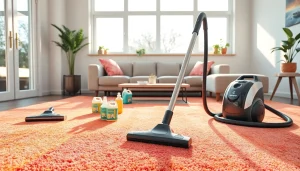 Experience carpet cleaning specials with vibrant, freshly cleaned carpets in a modern living room.