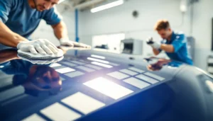 Transform your vehicle's shine with ceramic coating near me, showcasing professional detailing work.