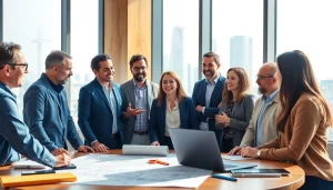 Engage in impactful construction networking events with professionals discussing projects and ideas.