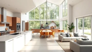 Experience the beauty of Natick Next Generation Remodel with modern design elements highlighting spaciousness.