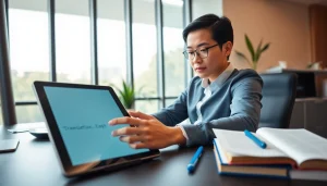 Youdao translation app in a modern digital workspace, emphasizing innovation in language learning.