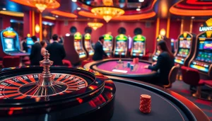 Découvrez l'excitation du meilleur casino en ligne 2026 avec une scène de jeu palpitante mettant en vedette la roulette et le poker.