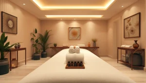 편안한 분위기와 전문적인 장식이 있는 송도마사지 스파 치료실