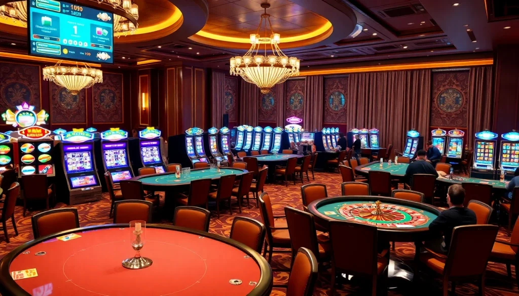 Découvrez l'atmosphère dynamique du meilleur casino en ligne 2026 avec des tables de jeux interactives et des joueurs animés.